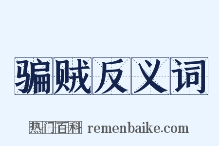 骗贼反义词是什么意思的图片